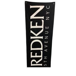 Redken Fabric Banner‎ Black White 38" x 16" 2 Grommets Hair Care Products